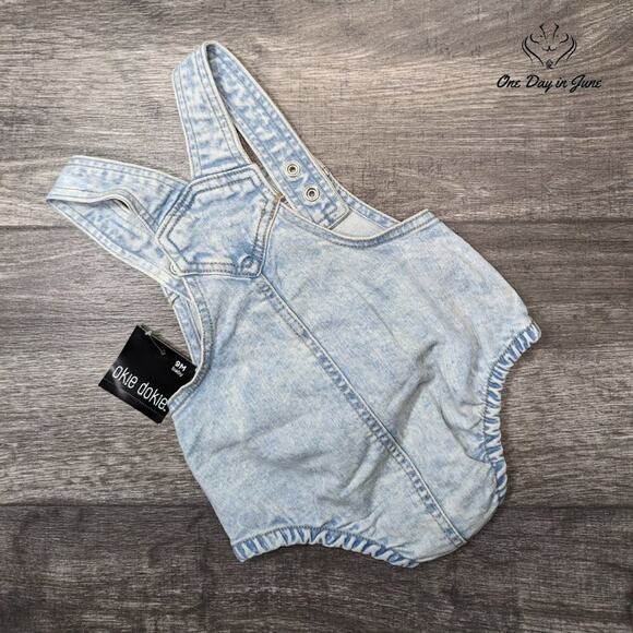 Okie Dokie Bailey Wash Overalls Size 9M (16-20 lbs) - Picture 2 of 2